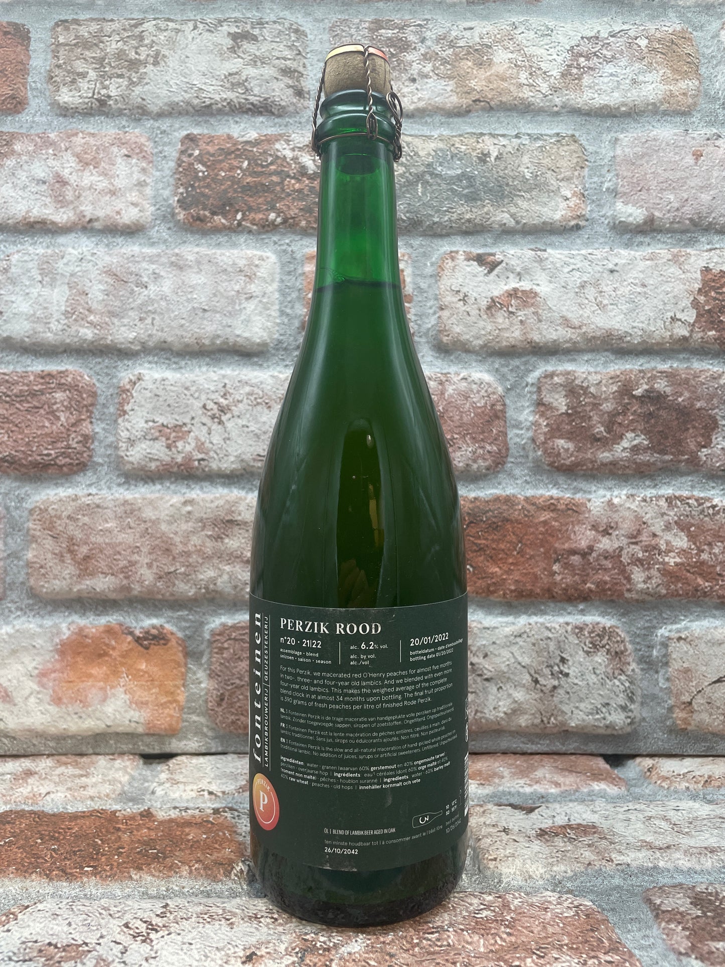 3 Fonteinen Perzik Rood (Season 20/21) Blend No. 20 2022 Lambiek/Geuze - 75 CL