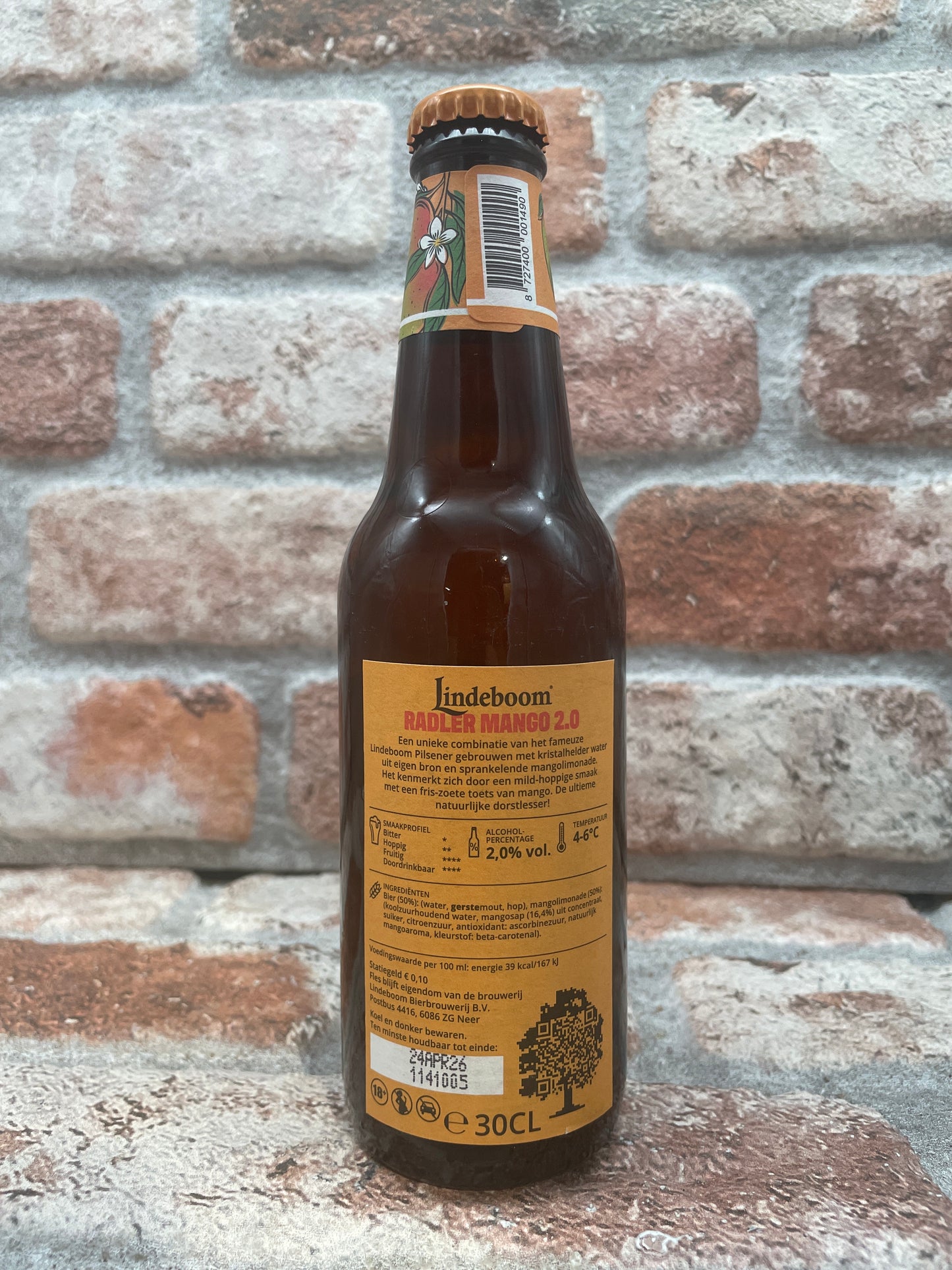 Lindeboom Radler Mango 2.0 Alcoholvrij - 30 CL