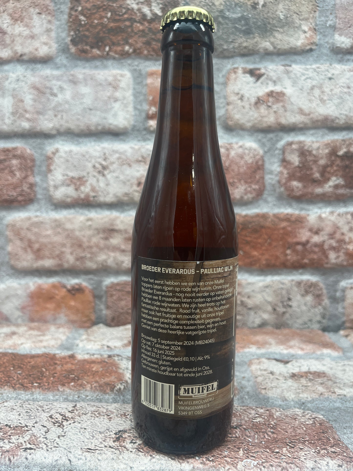 Muifel Brouwerij Vatgerijpt #18 Broeder Everardus Paulliac Rode Wijn 2025 Tripel - 33 CL