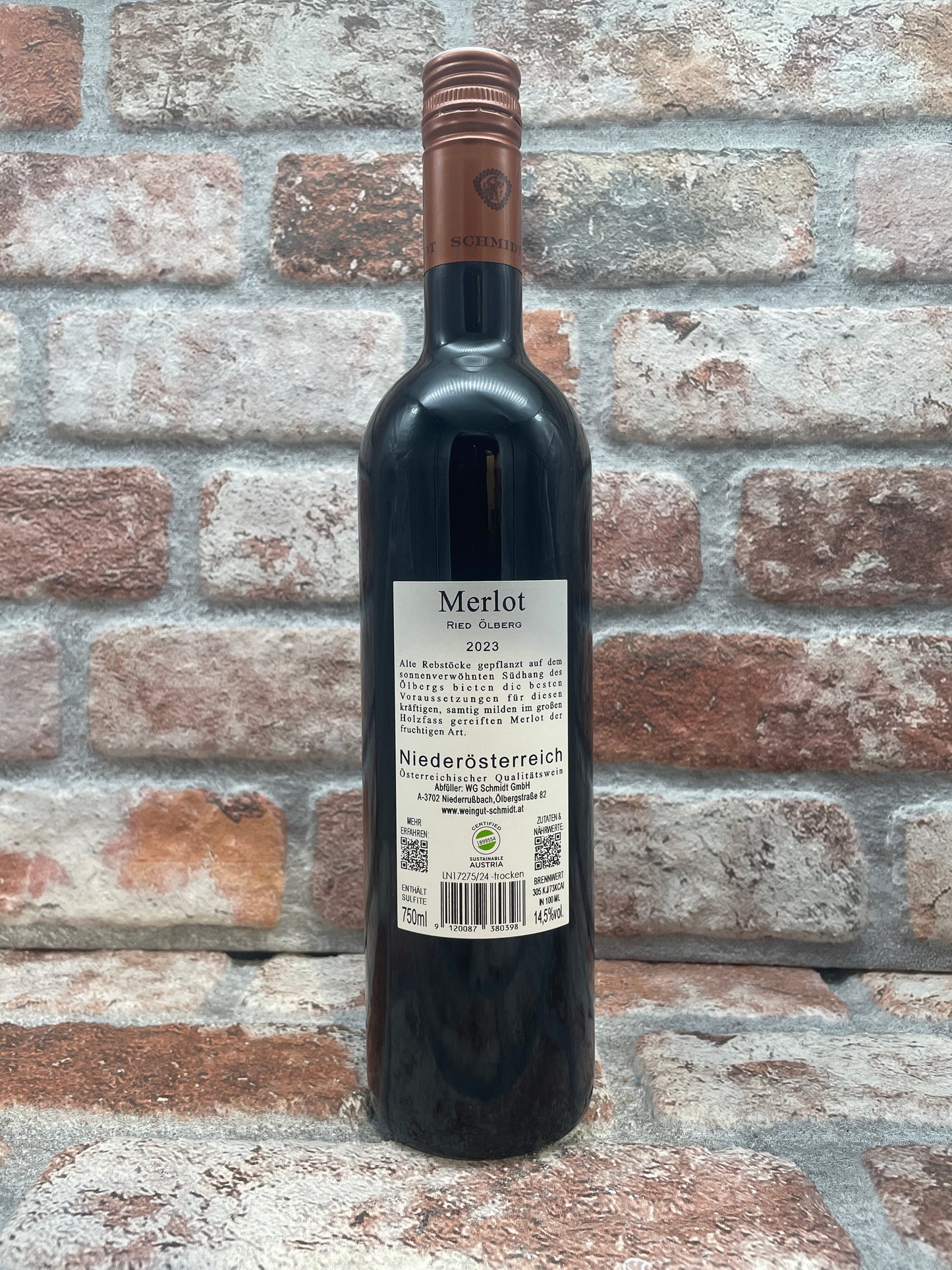 Weingut Schmidt Ried Ölberg Merlot 2023 Wijn - 75 CL