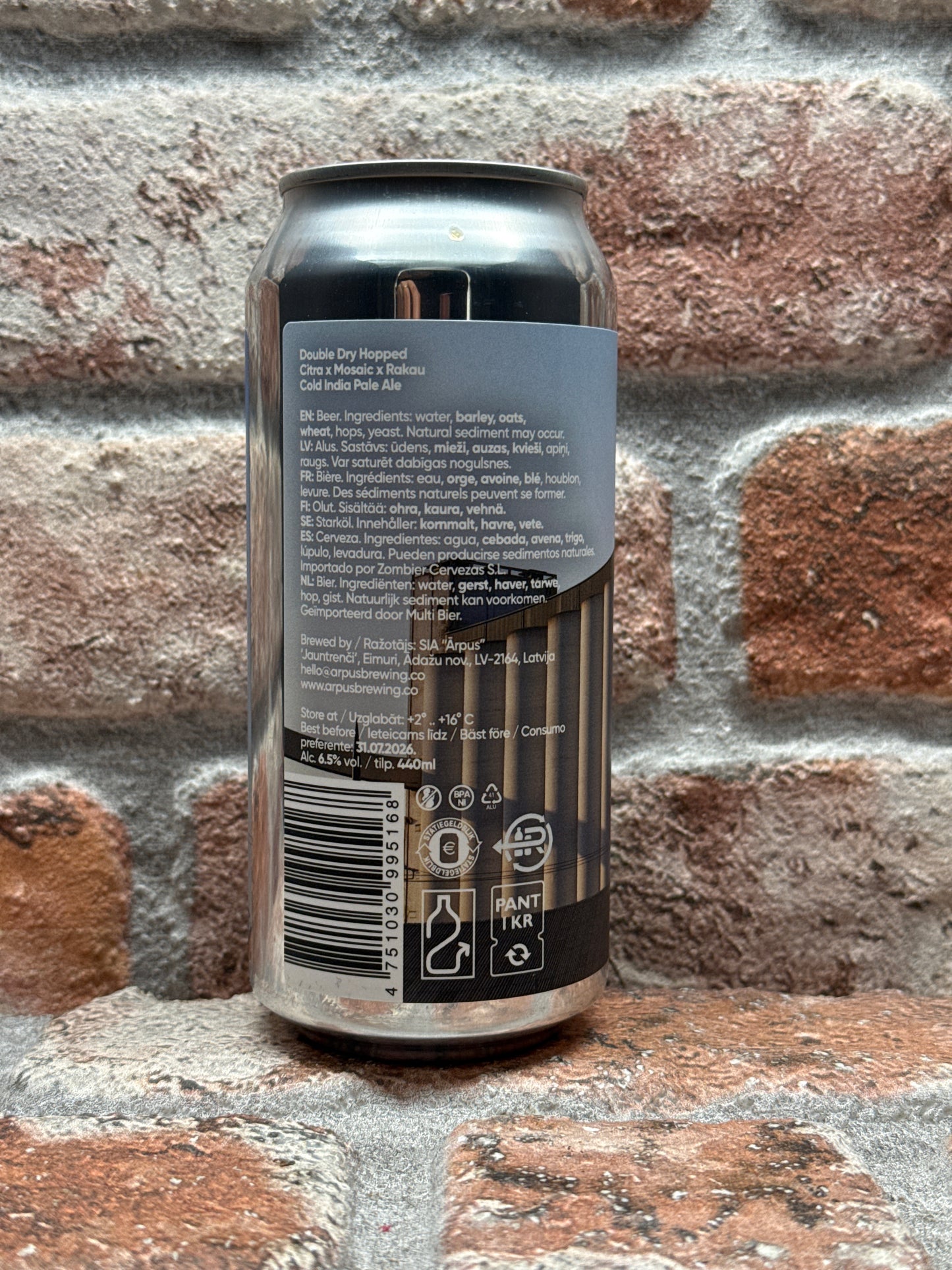 Ārpus Brewing Co. DDH Citra X Mosaic X Rakau Cold IPA - 44 CL