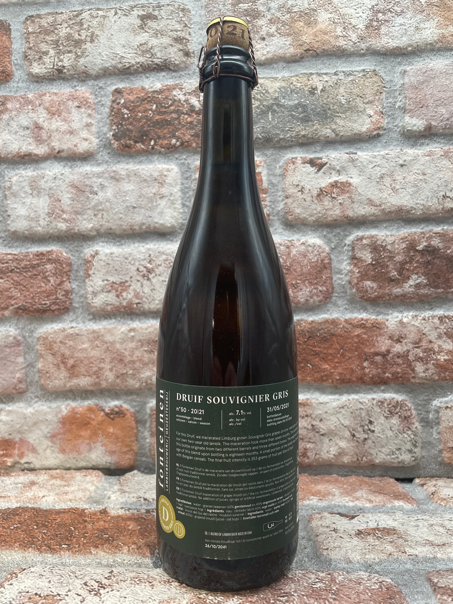 3 Fonteinen Druif Souvignier Gris 2021 Lambiek/Geuze - 75 CL