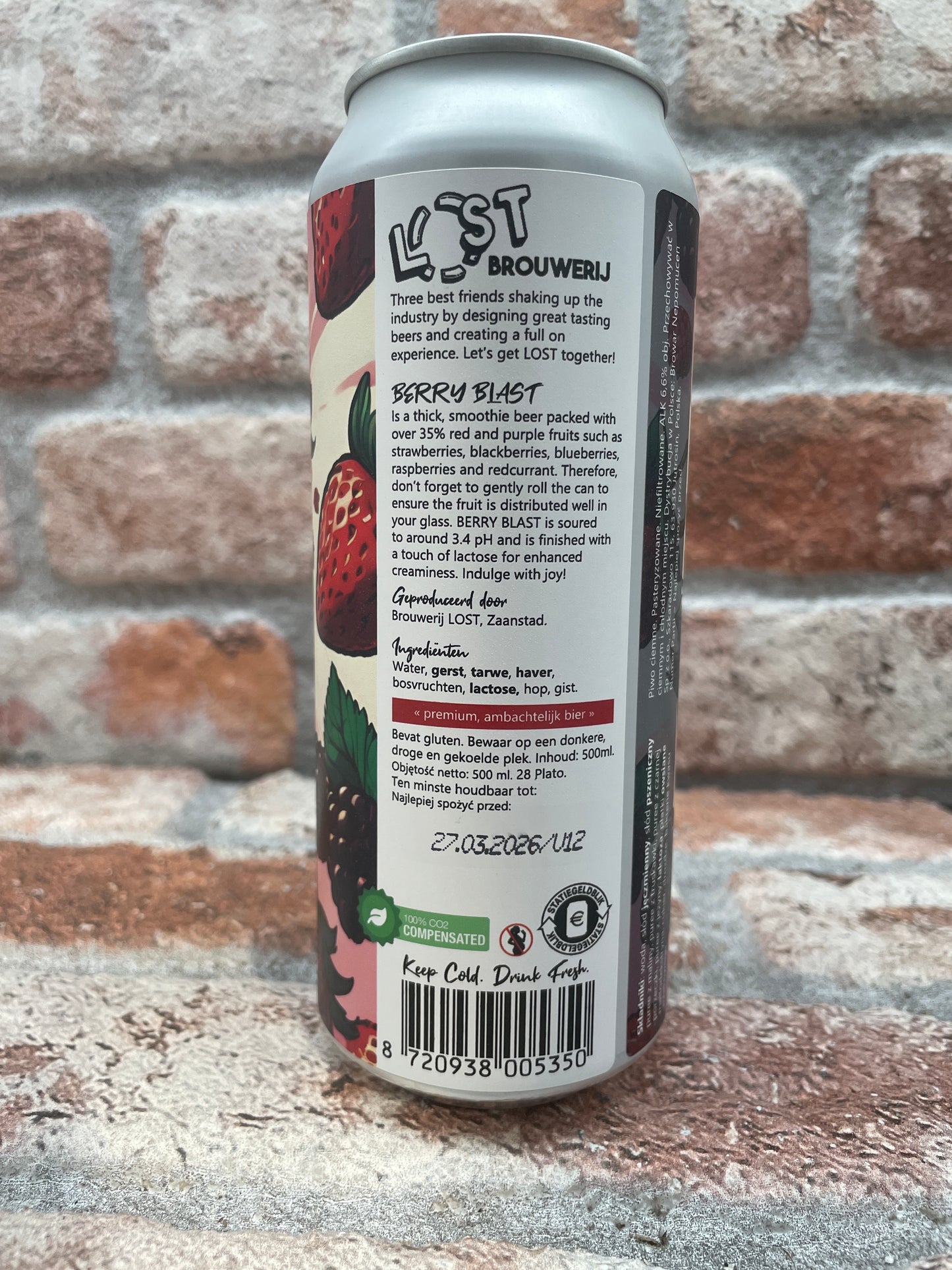 Brouwerij Lost Berry Blast Smoothie Sour - 50 CL