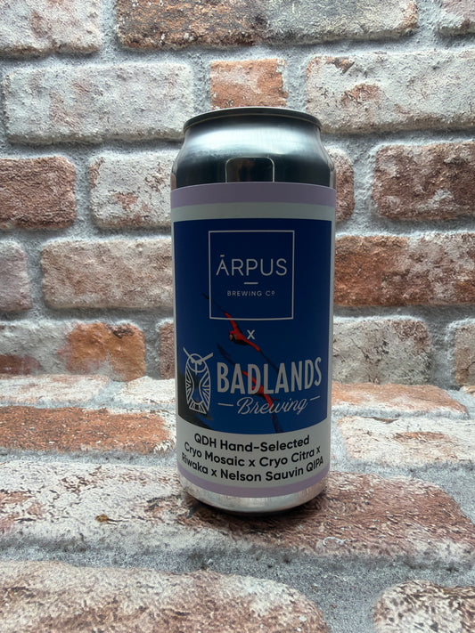 Ārpus Brewing Co. Ārpus X Badlands Brewing QDH Hand-Selected Cryo Mosaic X Cryo Citra X Riwaka X Nelson Sauvin QIPA - 44 CL