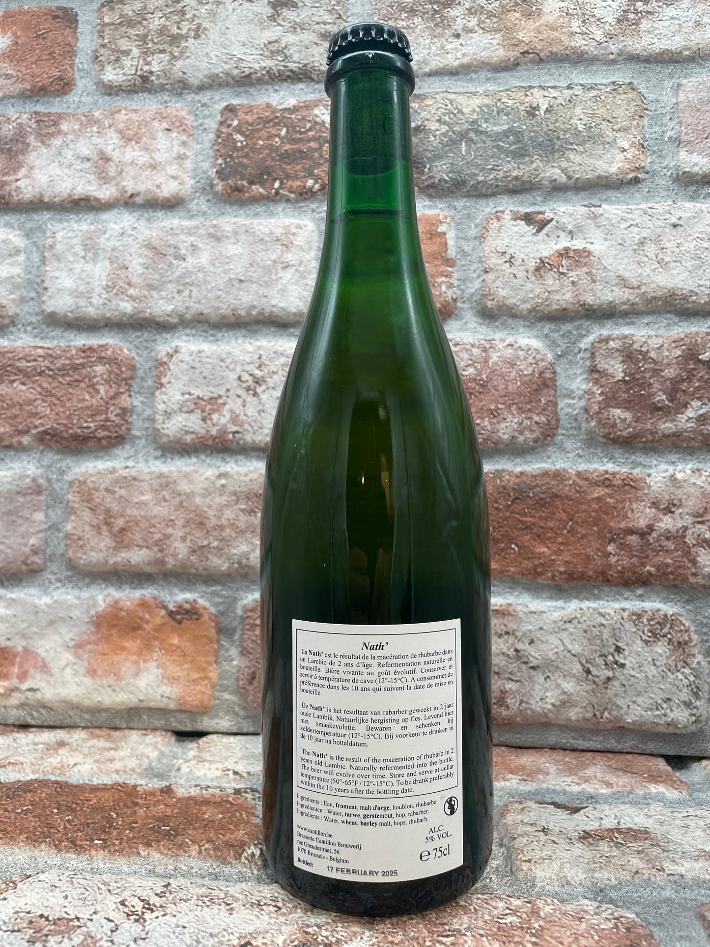 Cantillon Nath Label 2023 (BD 17-02-25) 2024 Lambiek/Geuze - 75 CL