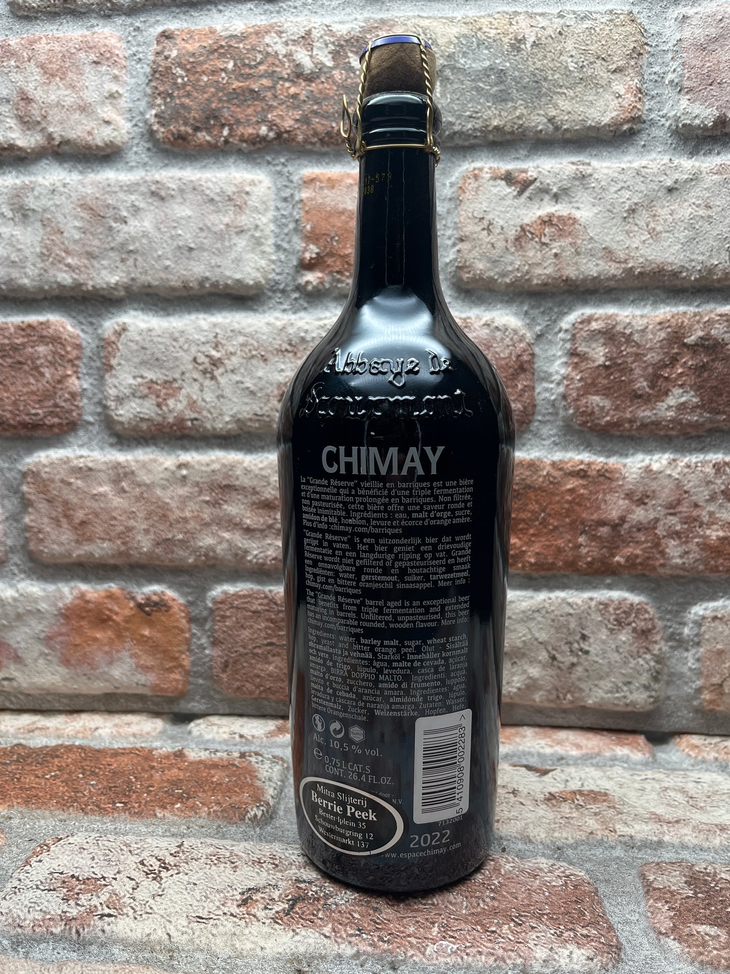 Chimay Chimay Grande Réserve Vieillie En Barriques - Chene Francais, Chene Americain, Rhum (29/08/2017) 2017 Quadrupel - 75 CL