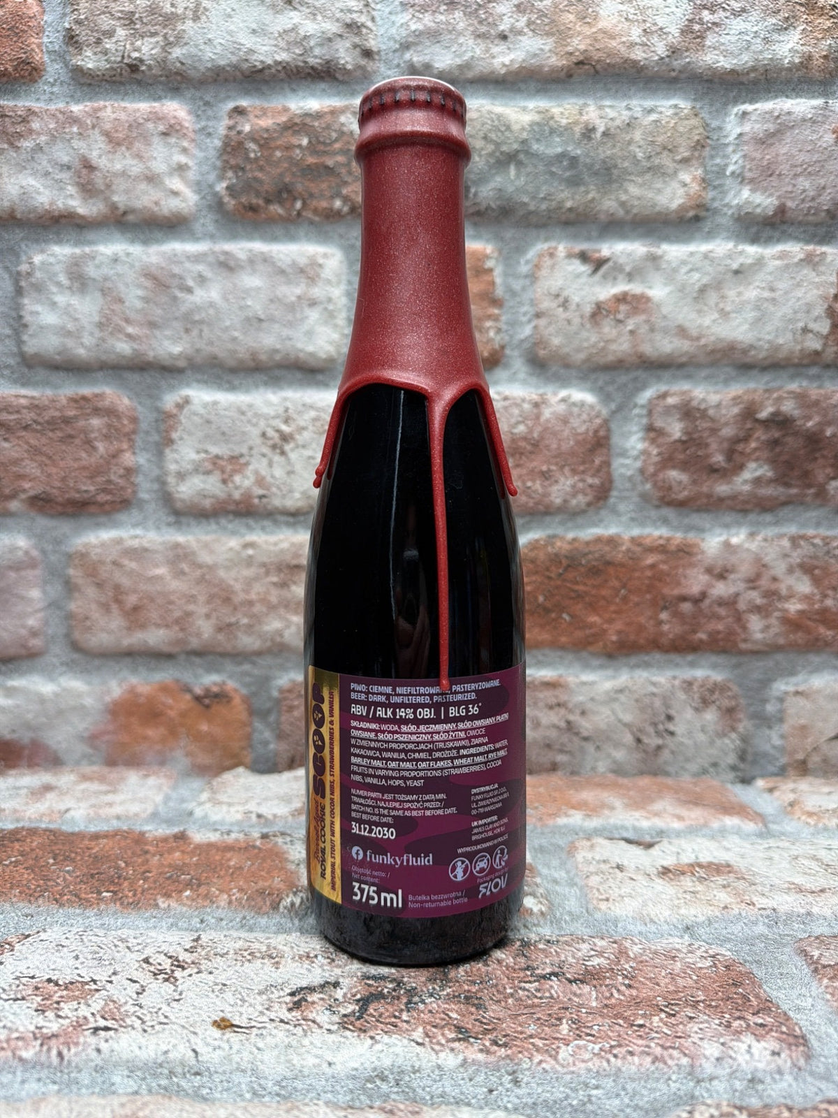 Funky Fluid Barrel Aged Royal Cookie: Scoop — achterkant