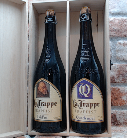 La Trappe Holzkiste La Trappe Quadrupel &amp; Isid'or 2020 - 2 x 75 CL