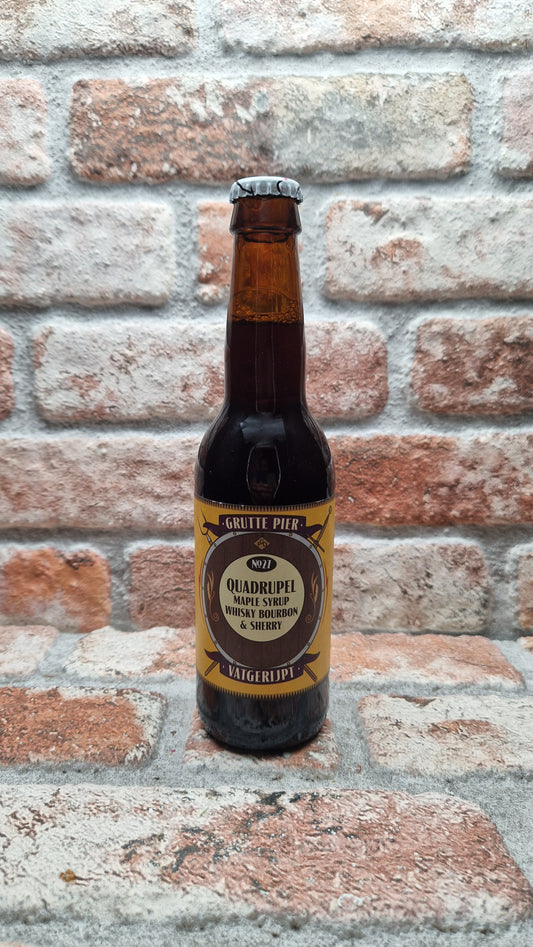 Grutte Pier Brouwerij Vatgerijpt #27 QUADRUPEL MAPLE SYRUP WHISKY BOURBON SHERRY - 33 CL